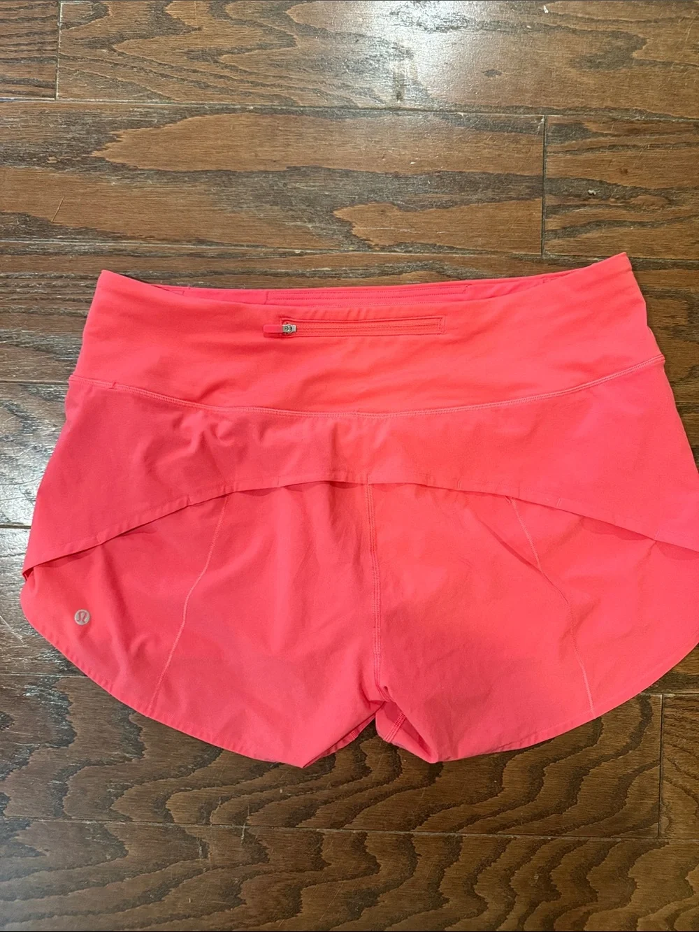 Lululemon Speed Up coral shorts, size 14